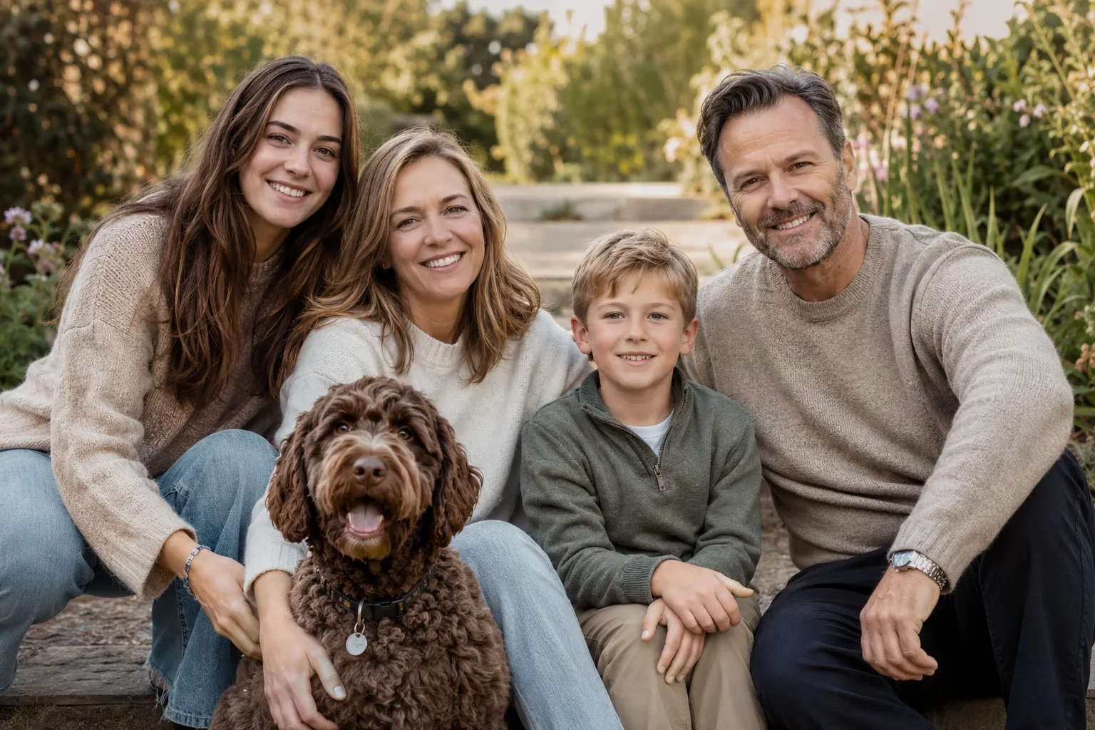 Familienfotos mit Hund